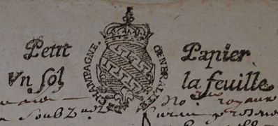 timbre de 1682, bibliothèque municipale de Reims.