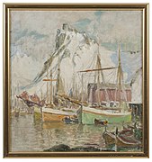 I hamnen, Svolvær. Studie från Lofoten (1905)