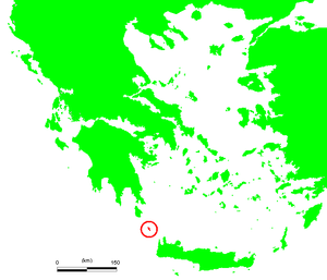 Антикітіра на мапі Греції