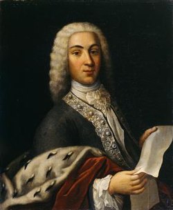 porträtt av Jacopo Amigoni, 1735