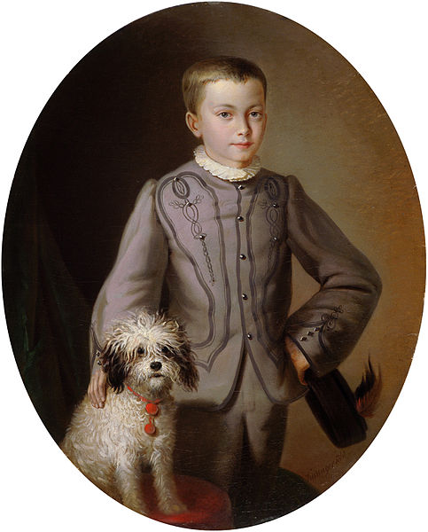 File:Anton Karinger - Deček s psom.jpg