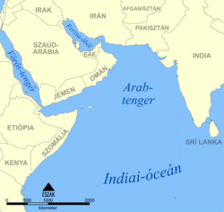 Az Arab-tenger áttekintő térképe