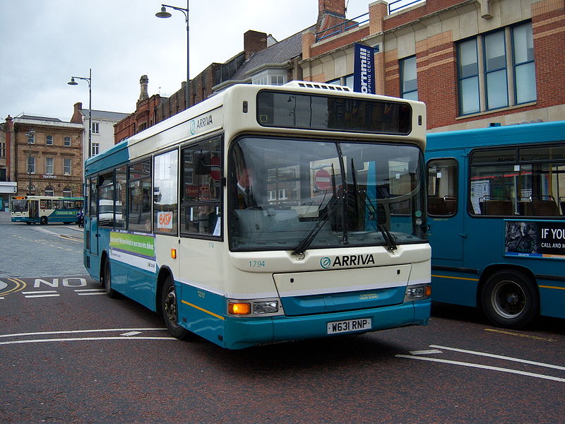 File:Arriva bus 1794 Dennis Dart SLF Plaxton Pointer W631 RNP in Darlington 5 May 2009.JPG