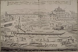 Arsenal de Toulon en 1670 avec vaisseau en construction.jpg