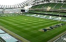 The stadium in American football configuration for Navy vs. Notre Dame in 2012