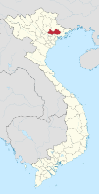मानचित्र जिसमें बाक गिआंग प्रान्त Bắc Giang हाइलाइटेड है