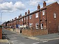 Rear gardens of terrace houses