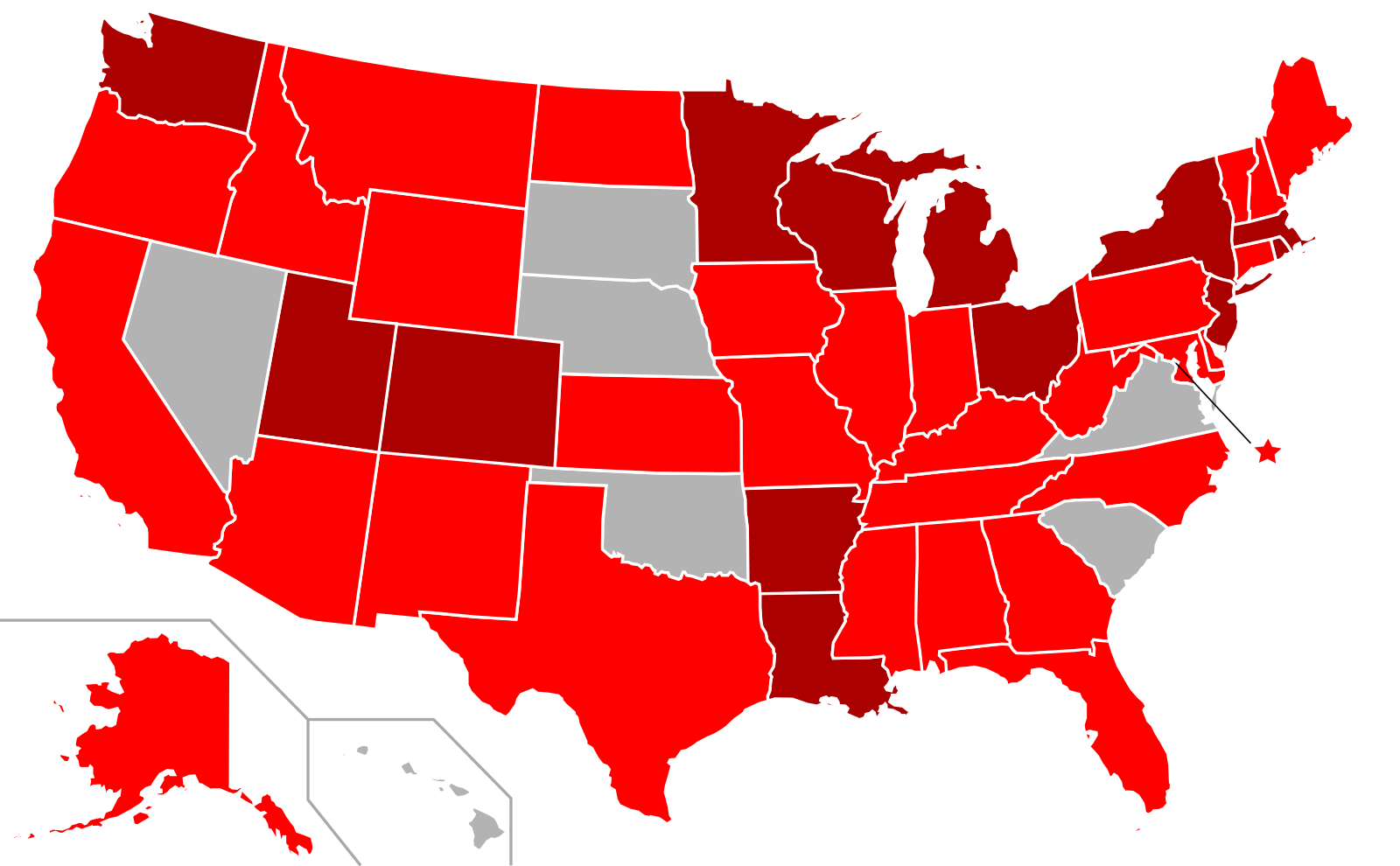 Первые 13 штатов сша