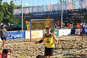 Deutsch: Beachhandball Europameisterschaften 2019 (Beach handball Euro); Tag 4: 5. Juli 2019 – Männer, Viertelfinale, Ungarn-Deutschland 2:1 (23:16, 11:23, 9:6) English: Beach handball Euro; Day 4: 5 July 2019 – Quarter Final Men – Hungary-Germany 2:1 (23:16, 11:23, 9:6)