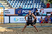 Deutsch: Beachhandball Europameisterschaften 2019 (Beach handball Euro); Tag 4: 5. Juli 2019 – Männer, Viertelfinale, Russland-Polen 2:0 (30:22, 19:18) English: Beach handball Euro; Day 4: 5 July 2019 – Quarter Final Men – Russia-Poland 2:0 (30:22, 19:18)