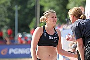 Deutsch: Beachhandball Europameisterschaften 2019 (Beach handball Euro); Tag 4: 5. Juli 2019 – Frauen, Viertelfinale, Dänemark-Norwegen 2:1 (11:9, 16:19, 7:6) English: Beach handball Euro; Day 4: 5 July 2019 – Quarter Final Women – Denmark-Norway 2:1 (11:9, 16:19, 7:6)