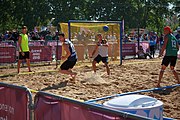 Deutsch: Beachhandball bei den Olympischen Jugendspielen 2018; Tag 7, 13. Oktober 2018; Jungen, Halbfinale – Argentinien-Portugal 1:2 English: Beach handball at the 2018 Summer Youth Olympics at 13 October 2018 – Boys Semifinal – Argentina-Portugal 1:2