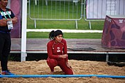 Deutsch: Beachhandball bei den Olympischen Jugendspielen 2018; Tag 6, 12. Oktober 2018; Mädchen, Platzierungsrundenspiel – Russland-Venezuela 2:0 English: Beach handball at the 2018 Summer Youth Olympics at 12 October 2018 – Girl's Consolation Round – Russland-Venezuela 2:0