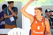 Deutsch: Beachvolleyball bei den Olympischen Jugendspielen 2018; Tag 8, 14. Oktober 2018; Mädchen, Achtelfinale – Mexiko-China 0:2 (15–21/16–21) English: Beach volleyball at the 2018 Summer Youth Olympics at 14 October 2018 – Girls Round of 16 – Mexico-China 0:2 (15–21/16–21)