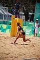 Deutsch: Beachvolleyball bei den Olympischen Jugendspielen 2018; Tag 8, 14. Oktober 2018; Mädchen, Achtelfinale – USA-Peru 2:0 (21–19/21–12) English: Beach volleyball at the 2018 Summer Youth Olympics at 14 October 2018 – Girls Round of 16 – USA-Peru 2:0 (21–19/21–12)