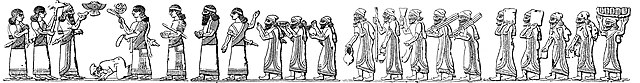 Jehu's delegation to Shalmaneser III, Black Obelisk, 841–840 BCE.