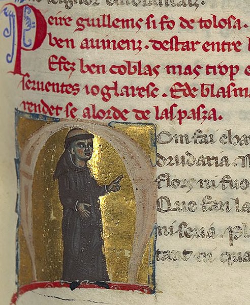 File:BnF ms. 12473 fol. 95 - Peire Guillem de Tolosa (1).jpg