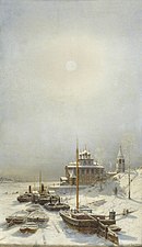 Winter in Borisoglebsk before 1902 Yekaterinburg Museum of Fine Arts