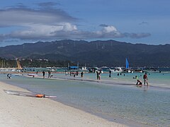 Boracay White Beach Station 1 shore Caticlan mountains