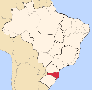 Localização de Santa Catarina no Brasil