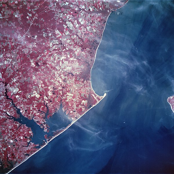 Aerial image of Delaware's Cape Region