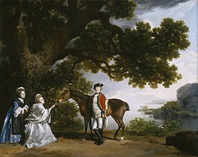 Captain Samuel Sharpe Pocklington with His Wife, Pleasance, and possibly His Sister, Frances (1769), oil on canvas, 100.2 x 126.6 cm., National Gallery of Art