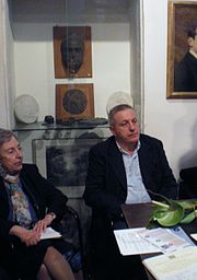 Italian poet Giancarlo Bianchi at Casa di Dante