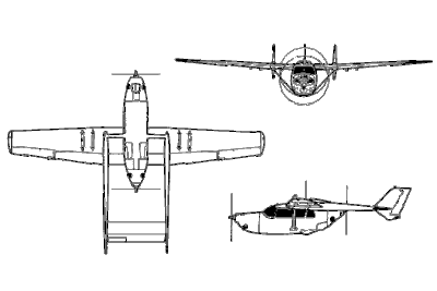 Cessna O-2 Skymaster line.gif