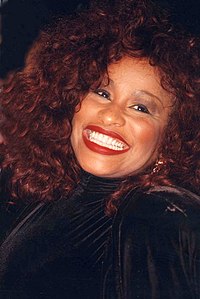 The song features a sample of "Through the Fire" by Chaka Khan, who provided clearance after she saw its music video via her son and she was appreciative of the sample. Chaka Kahn 1996.jpg