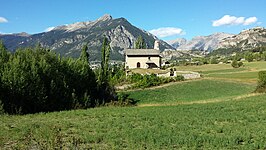 Landschap van Villar-Saint-Pancrace met kapel Saint-Pancrace