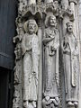 Ébrasement de droite : Matthieu, Charlemagne ou Constantin, Hildegarde de Vintzgau ou une reine[83]