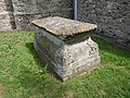 Chest tomb to the south of the medieval Minster Church of St Mary and St Sexburga, Isle of Sheppey.