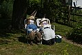 A homemade scarecrow, seen outside a house in Chillerton for the Chillerton & Gatcombe Scarecrow Festival 2011, on the Isle of Wight.