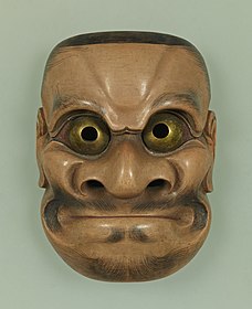 Noh mask of the chorei-beshimi type. 17th century. Deemed Important Cultural Property.