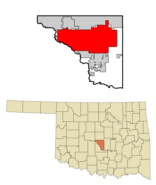 File:Cleveland County, Oklahoma Incorporated and Unincorporated areas highlighting Norman.svg