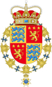 Coat of arms of Henrik, Prince Consort of Denmark (Order of the Seraphim).svg