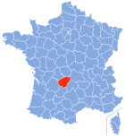 Posizion del dipartiment Corrèze in de la Francia