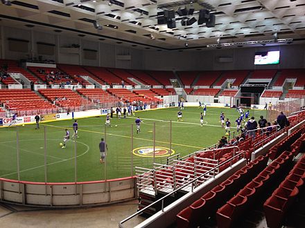 Tulsa Revolution warmups at Cox Business Center on November 22, 2014. Cox Business Center arena.jpg