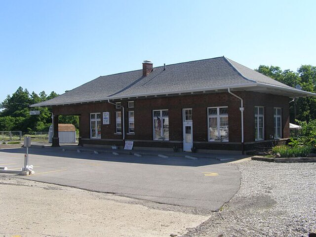 Amtrak Station located behind the historic station, now a meeting facility.