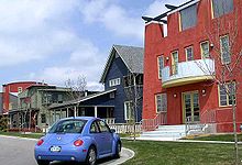 A residential area showing mixed architectural styles of detached homes in Prospect New Town DSCN3175 prospectnewtown e 600.jpg