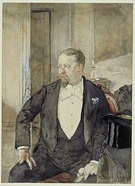 Portrait of Pieter Oyens 1889. watercolor medium QS:P186,Q22915256 . 29 × 21 cm (11.4 × 8.2 in). Rotterdam, Museum Boijmans Van Beuningen.