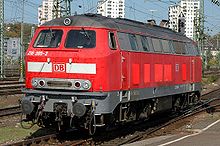 Lokomotive der Baureihe 218 von DB Services