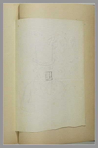 File:Delacroix - Homme à mi-corps coiffé d'un chapeau haut de forme, RF 10483, Verso.jpg