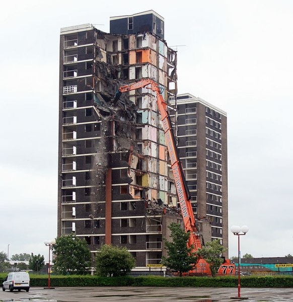 File:Demolition of flats, Croxteth, Liverpool - geograph.org.uk - 491290.jpg