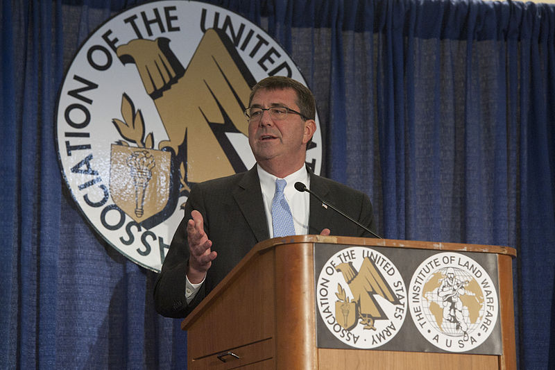 File:Deputy Secretary of Defense Ashton B. Carter speaks to attendees at the Association of the United States Army luncheon at the Walter E. Washington Convention Center in Washington, DC, on Oct 24, 2012. 121024-D-BW835-246.jpg