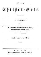 Der Christenbote, 1833.