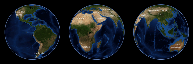 peta global dari gurun
