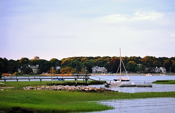 The Bluefish River inlet with King Caesar House in the background