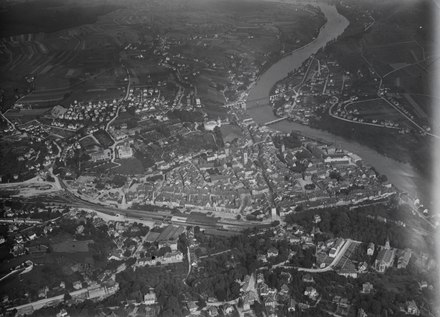 Aerial view by Walter Mittelholzer (1919)