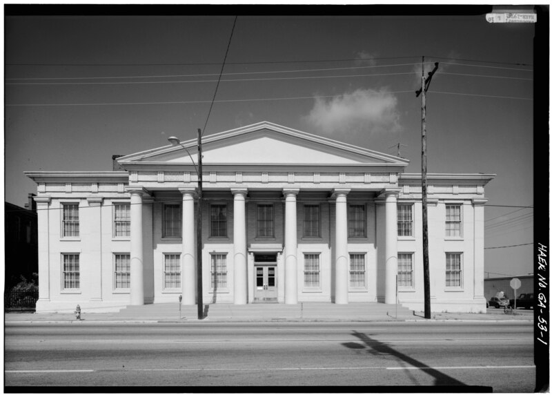 File:E elevation - Central of Georgia Railway, Gray Building, 227 West Broad Street, Savannah, Chatham County, GA HAER GA,26-SAV,57A-1.tif